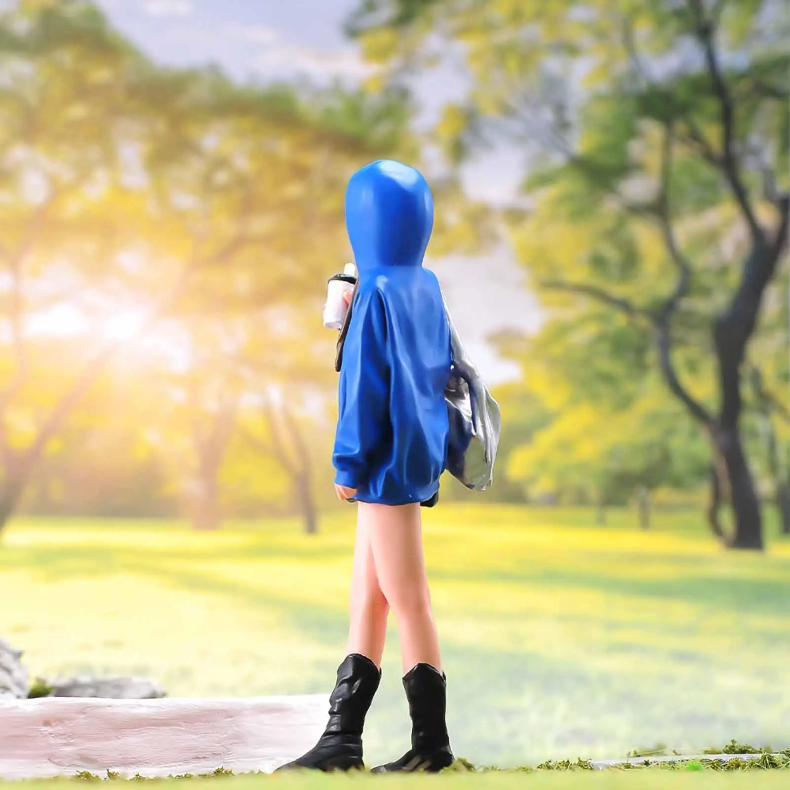 

Miniature Girl Figure Model Realistic for Photography Props Micro Landscapes