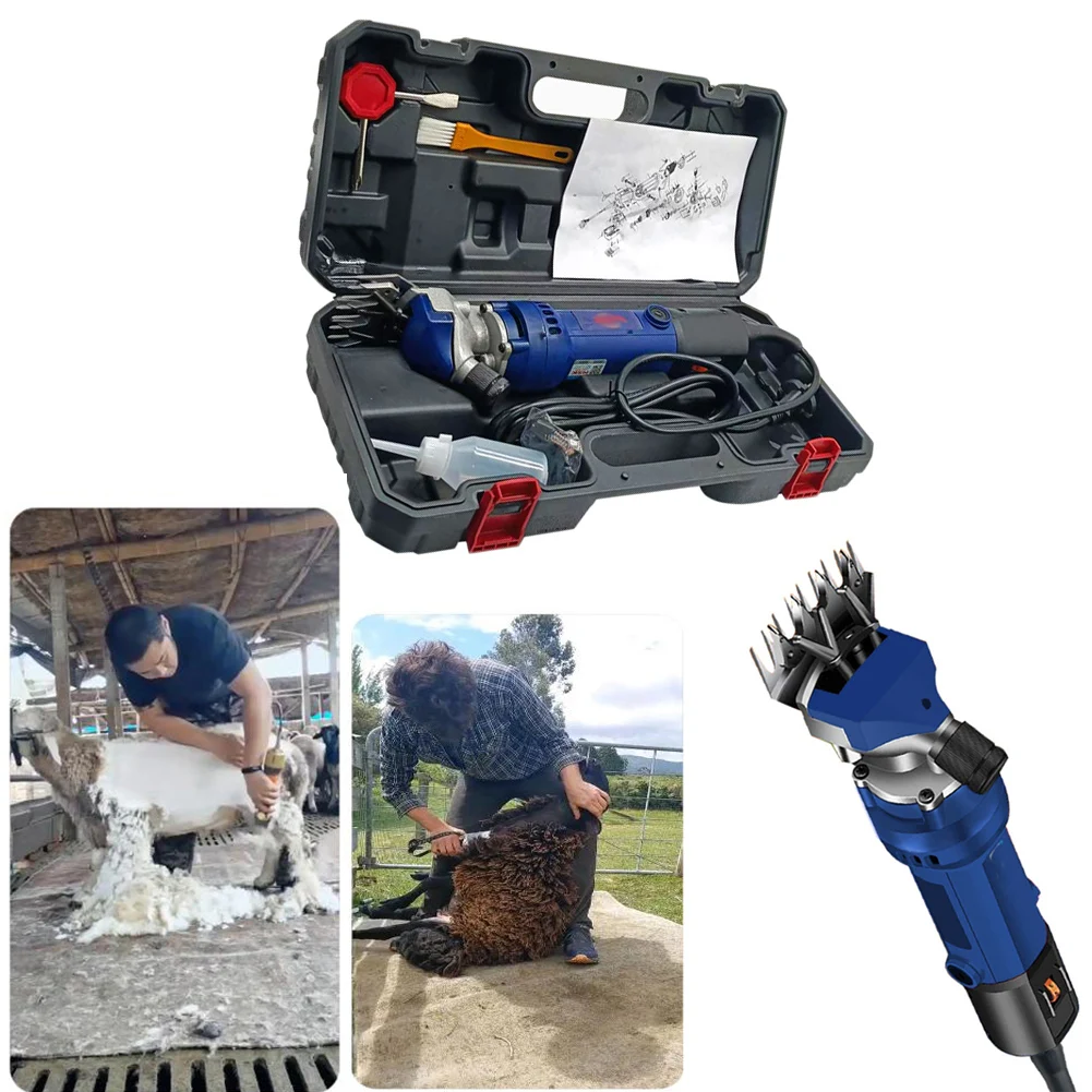 

1200W Electric Sheep Shears Heavy Duty Animal Grooming Clippers 6 Settings For Cattle Horse Goat Farm Livestock Trimming Tool