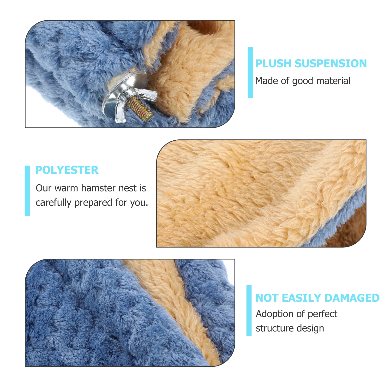 

Adorable Hamster Hammock Warm Sleeping Nest Lightweight Breathable Decorative Guinea Pig Bed Squirrel Accessory