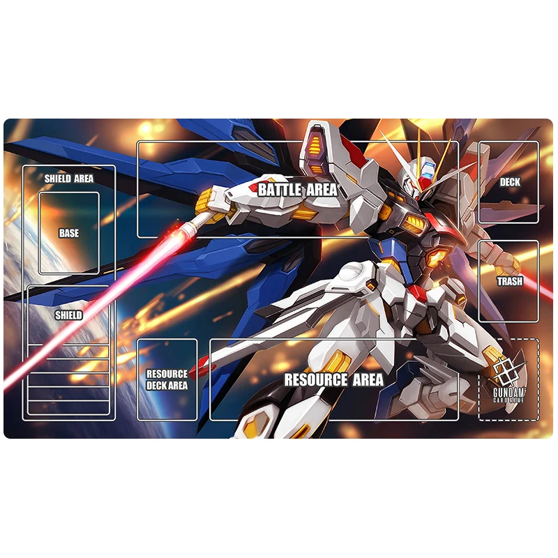 2025 جديد Gundam GCG سولو بلاي حصيرة 600x350 مللي متر لتقوم بها بنفسك أنيمي لعبة ببطاقات ورقية حصيرة عدم الانزلاق لاعب واحد الجدول حصيرة هدية للأطفال جامعي