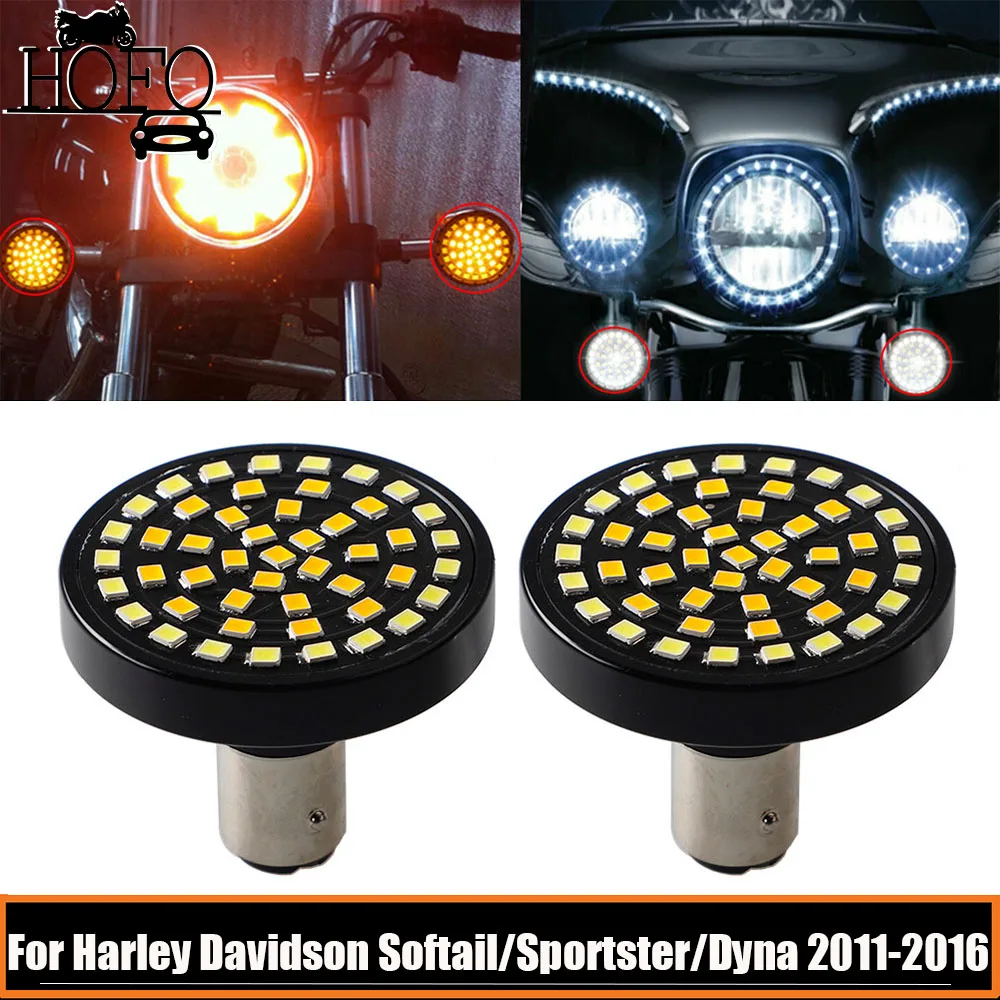 

2" Bullet 1157 Front Turn Signal Light LED Running Light Compatible For Harley Davidson Softail / Sportster /Dyna 2011-2016