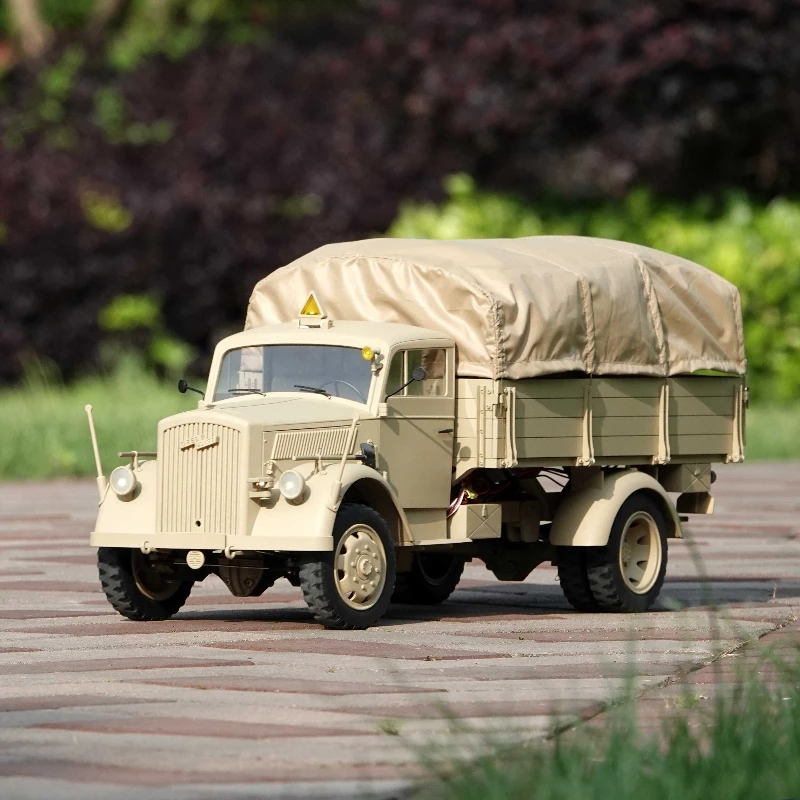 NEW RC Military Truck 1/10 Remote Control 4WD Off-Road Vehicle RTR Electric tractor German Opel Model Car Toy Gift