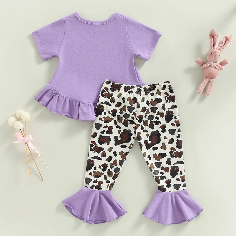 Conjuntos de verano para niñas, sin mangas, estampado floral, volantes, tops y pantalones cortos, conjunto de ropa informal para niños pequeños para jugar