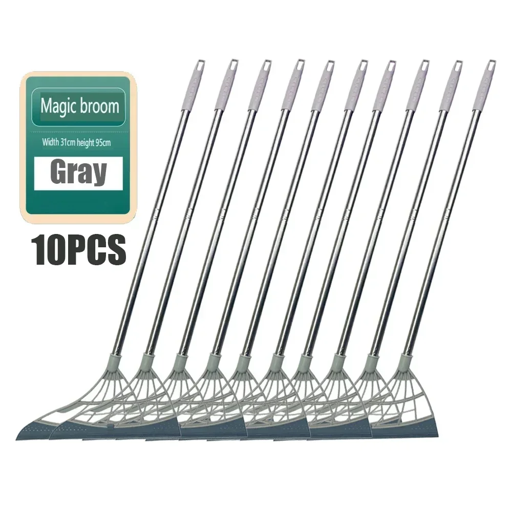 10PCS Magic Broom Cleaning Bathroom Glass One Piece Wipe Mop Household Small Splicing Broom  Telescopic  cleaning