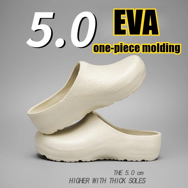 

Men's Summer Sandals Hotel Kitchen Non-Slip Oil-Resistant Chef Shoes Safety Men's Shoes Breathable Comfortable Flat Work