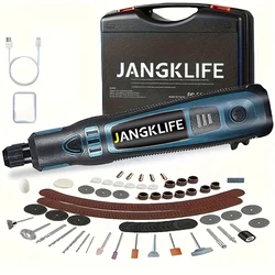JANGKLIFE USB Cordless Rotary Tool Kit Woodworking Engraving Pen DIY For Jewelry Metal Glass Mini Wireless Drill