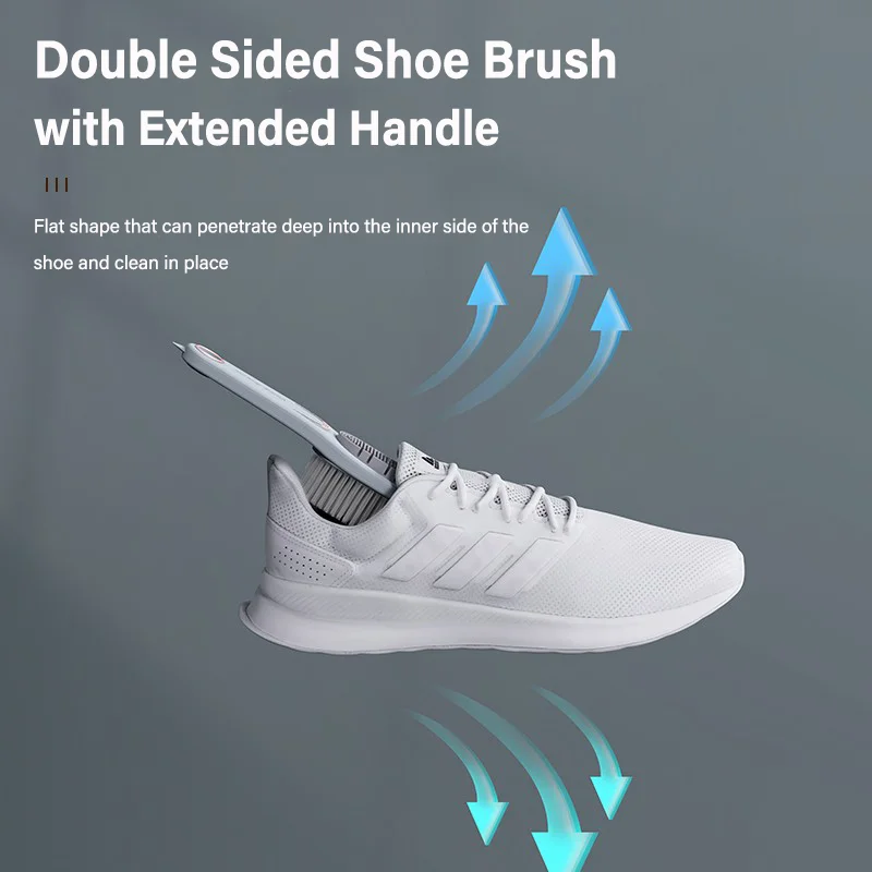 Double-Sided cleaning brush Silicone Shoe Brush Long Handle Brush For Clothes Shoes Household Soft Bristled brush Cleaner tool