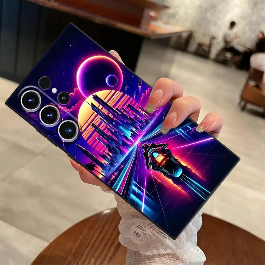 حافظة SCI-FI City لهاتف سامسونج جالاكسي S20 S24 Plus S9 S22 S24 + S21 S23 FE S25 + S25 غطاء خلفي فائق النعومة #4