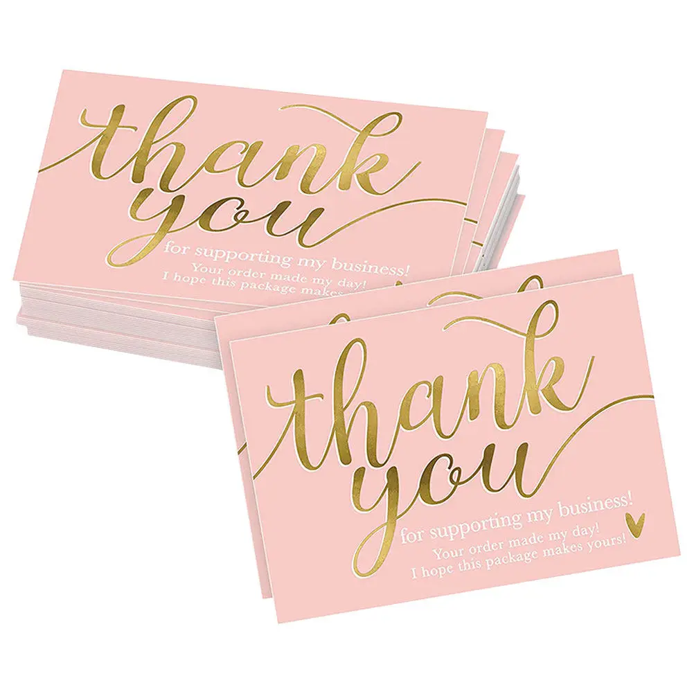 

50Pcs Thank You Cards for Small Business Elegant Appreciation Cards for Orders Supporting My Business Wedding Baby Shower