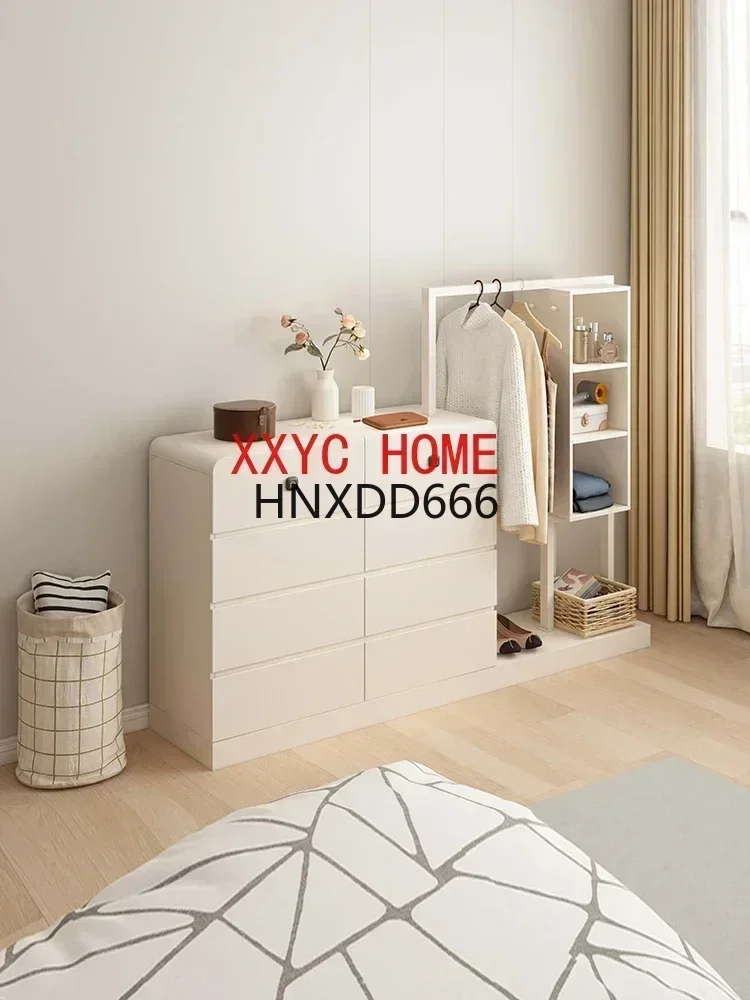 French Cream Style Tailstock Coat Rack Integrated Combination Light Luxury Side Cabinet