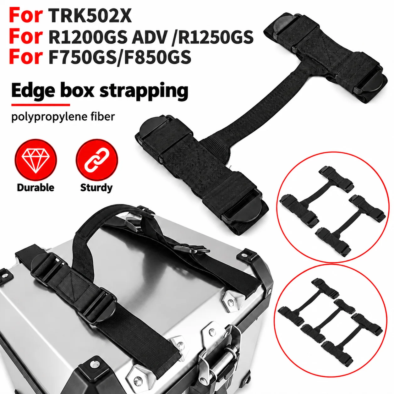 Pannier Straps  For BMW R1200GS R1250GS F750GS F850GS Benelli TRK502X Side Case Tie Down Straps Ebike Motorcycle Accessories