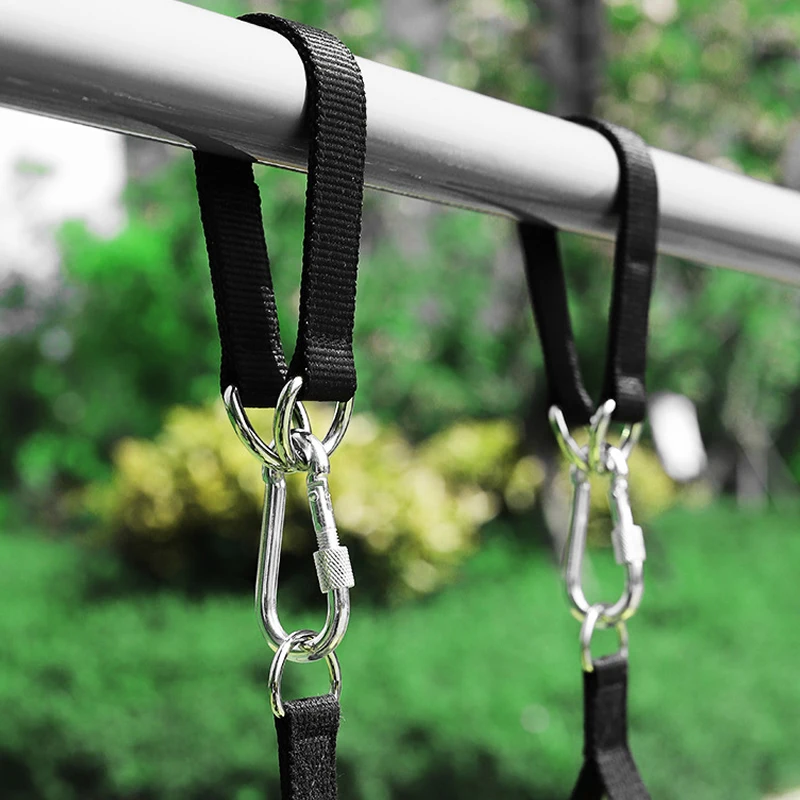 Baumschaukelgurte, 200 kg, robuster Hakenring-Hängegürtel, Verbindungsgürtel für Hängematte, Boxsack, Schaukel, horizontale Stange – Detail 2