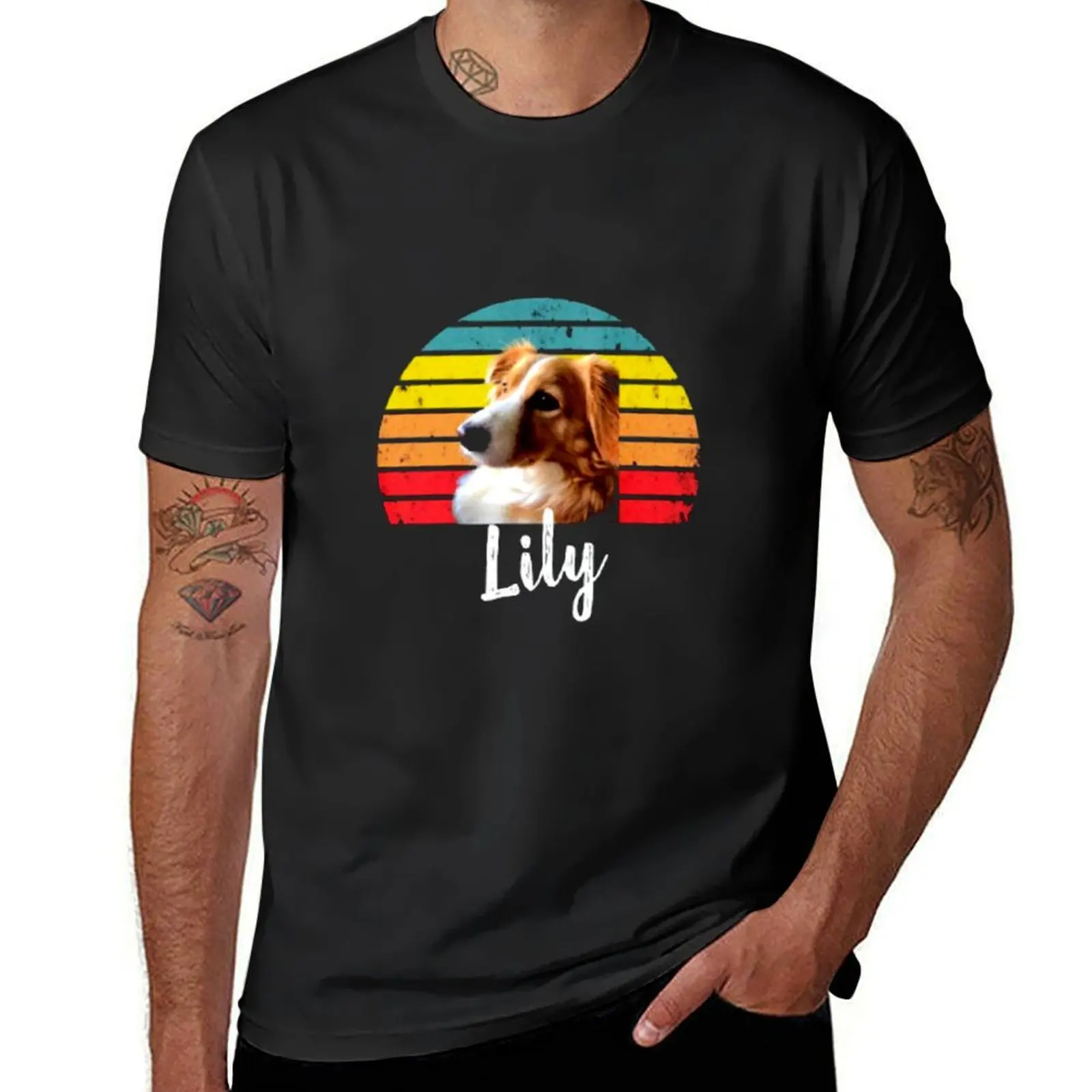 Lilly Cute Puppy Dog T-shirt vintage boys whites customs customizeds mens white t shirts