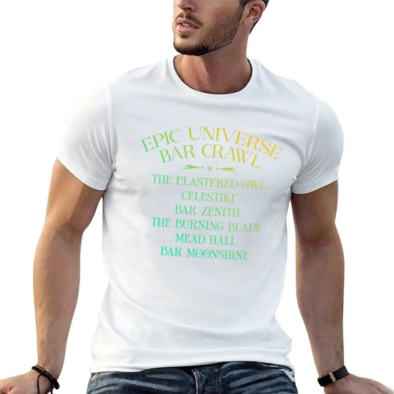epic bar crawl T-Shirt oversized graphic tee Luxury man mens shirts graphic tee
