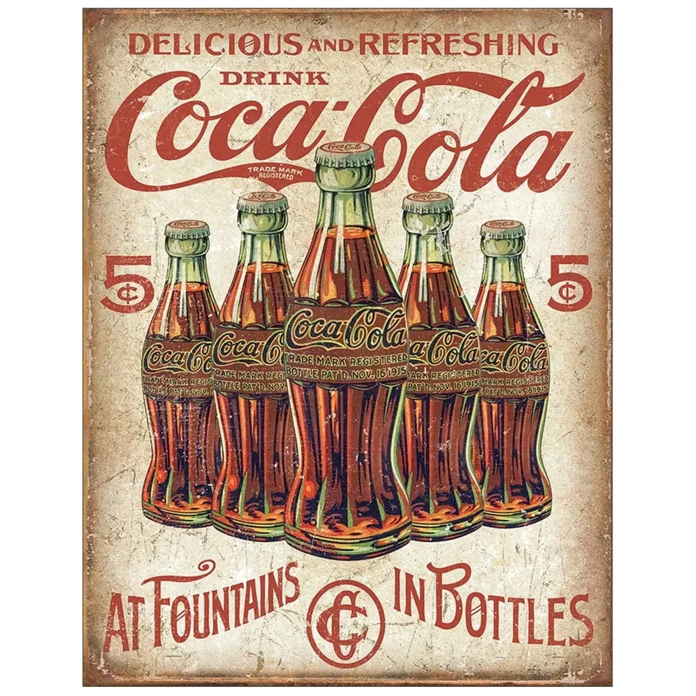 Vintage "Nostalgic Soda and Posters" Metal Sign, Old-Fashioned Advertising Wall Decor, Decoration for Man Caves, Taverns, and Kitchens, a Gift for Nostalgic Fans. view 5