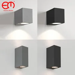 Interior e exterior LED Wall Lights, Up and Down, GU10 LED, lâmpada de parede, superfície montada cubo, jardim e varanda luz, IP65 impermeável