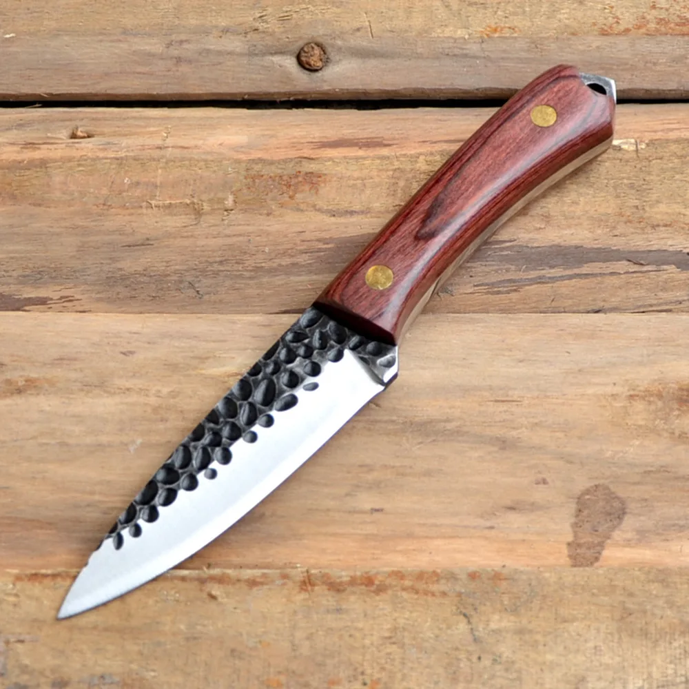 

Longquan Knife Handmade Forged 4 Inch Sharp Paring Peeling Utility Boning Hunting BBQ Cleaver Viking Kitchen Knife China Messer