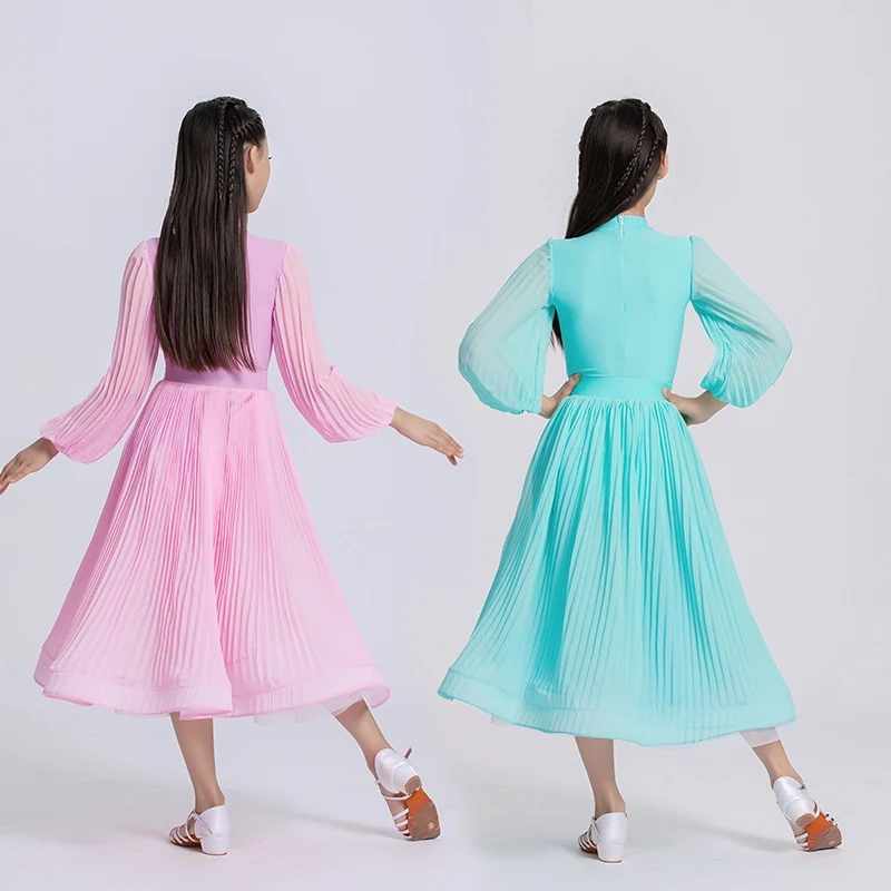 Sukienki do tańca nowoczesnego Waltz 2025, standard krajowy, profesjonalne stroje do tańca towarzyskiego, sukienki dla dziewcząt do samby i rumby, XS8641