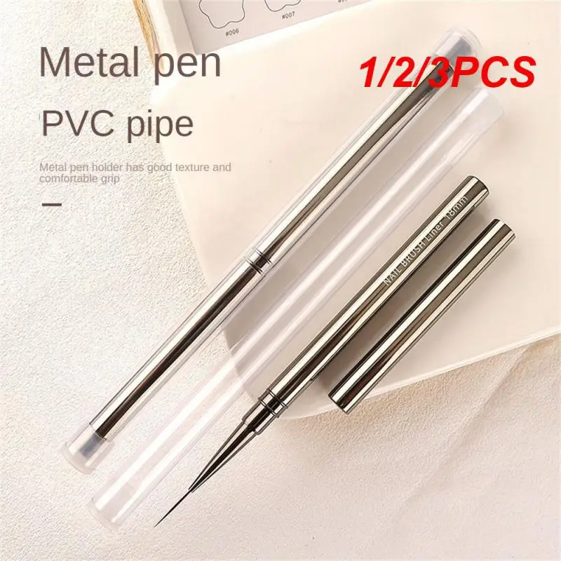 

1/2/3PCS Nail Pen Fluent Good Texture Pull Pen Suitable For Hooking Comfortable Grip Brush Smudged Flexible Metal Draw