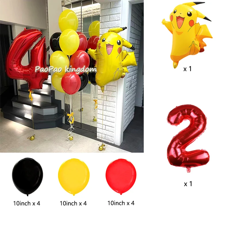 Bestseller Pikachu Ballon-Set Cartoon-Charakter Luftballons für Babyparty Geburtstagsdekoration – Detail 11