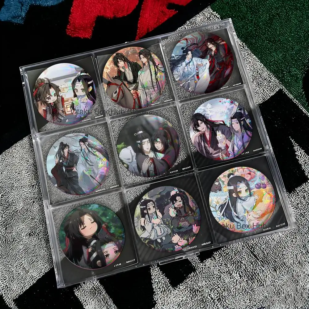 

Cartoon Figure Lan Wangji Wei Wuxian Creative Round Badge Button Pin Bag Decor Fans Collection Friends Gift Brooch