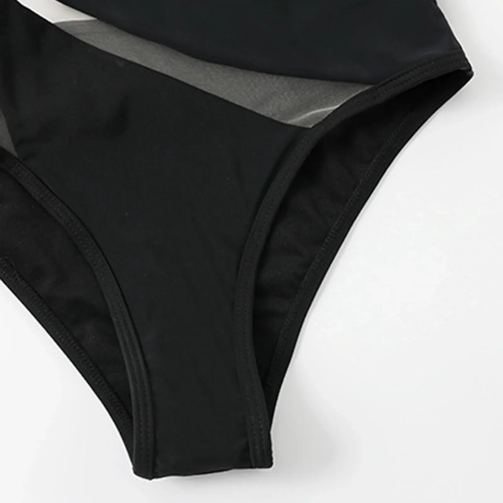 صيف جديد مثير قطعة واحدة مجموعة البكيني المرأة الصلبة مع الحمالة جوفاء عالية قطع ملابس السباحة الكتف الأشرطة بيكيني الإناث #5