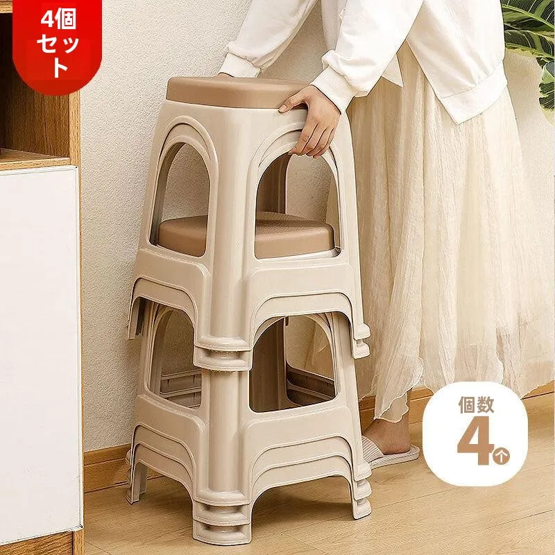 sgabello-in-plastica-rinforzata-confezione-da-4-sgabello-alto-per-adulti-semplice-e-resistente-all'usura-colore-kaki-per-uso-domestico-e-organizzazione