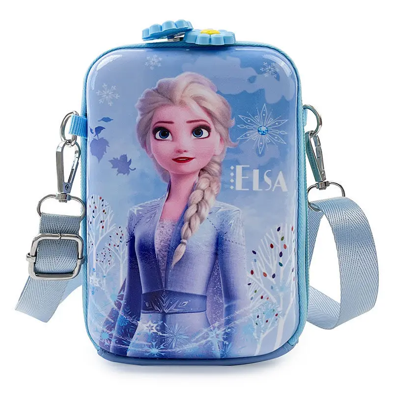 Tas Samping Disney Frozen untuk Anak Perempuan Tas Bahu Kawaii Dompet Anak Tahan Air PVC Tas Putri Ukuran Mini Portabel Ringan