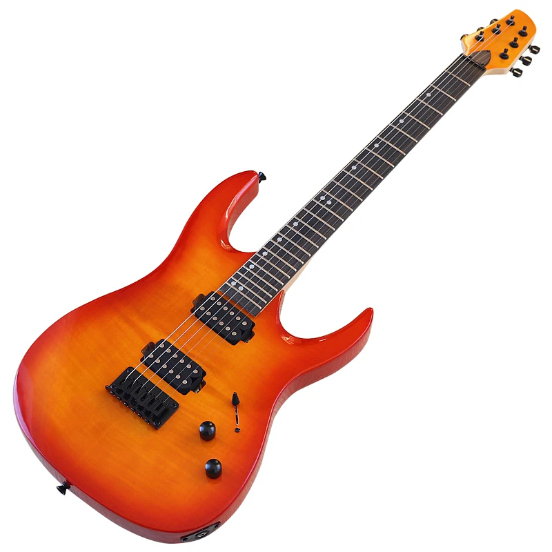 

Flame Maple Top 6 String Electric Guitar 39 Inch High Gloss Guitarra Solid Basswood Body 24 Frets