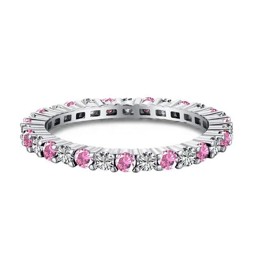 Women's 925 Sterling Silver Multi Color Zircon Stackable Ring, Gift