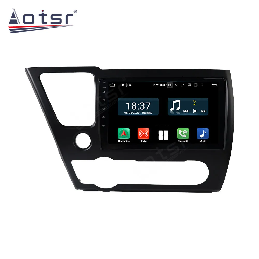 128G Android Car Multimedia Stereo Player For Honda Civic 9 2013 - 2016 Tape Radio Recorder Audio GPS Navi Head Unit Din Carplay