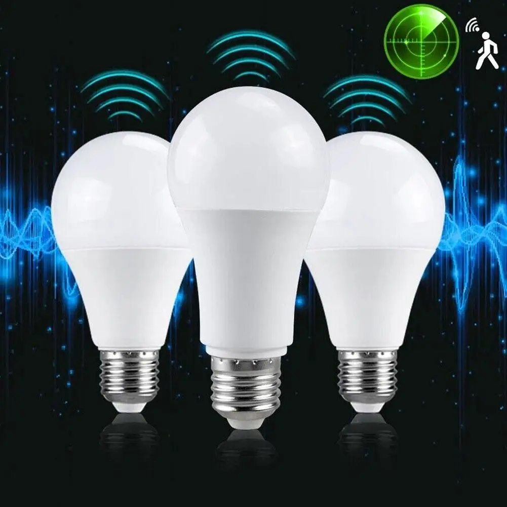 LED Bulb with Motion Sensor Infrared Radiation Motion Security Light For Home Parking Lighting Auto ON/OFF 7W 12W