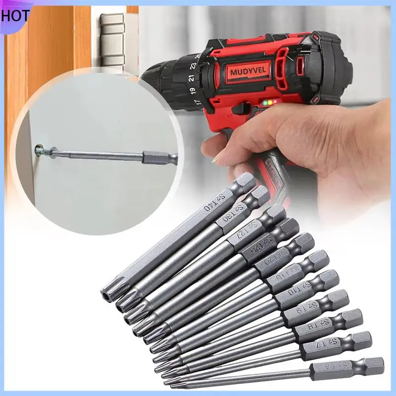 

B45C For 1/4" Hex Shank 75Mm Length Steel Star 6 Point Screw Driver Kit Tool Screwdriver Bit