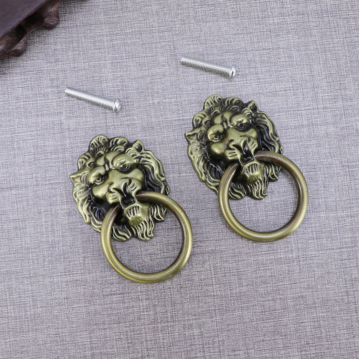 

6 Pcs Lion Head Handle Bronze Hardware Cabinet Knobs Door Dresser Drawer Home Decor Kitchen Cupboard Accessories