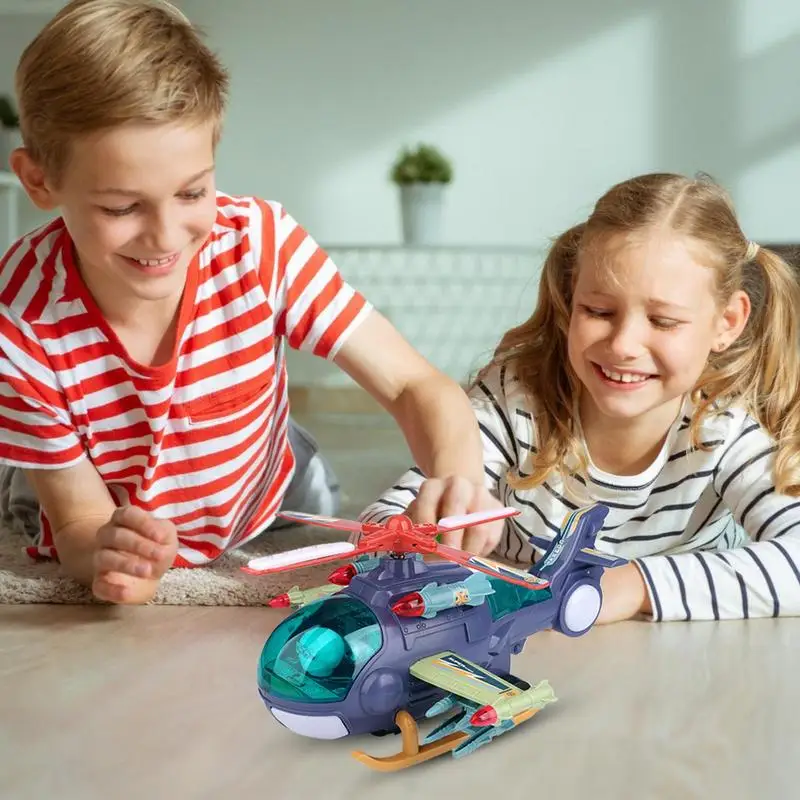 Kids Helicopter Toy Cartoon Musical Kids Airplane Toy With Light Airplanes Glider Cute Helicopter Drones Flying Aircrafts Games