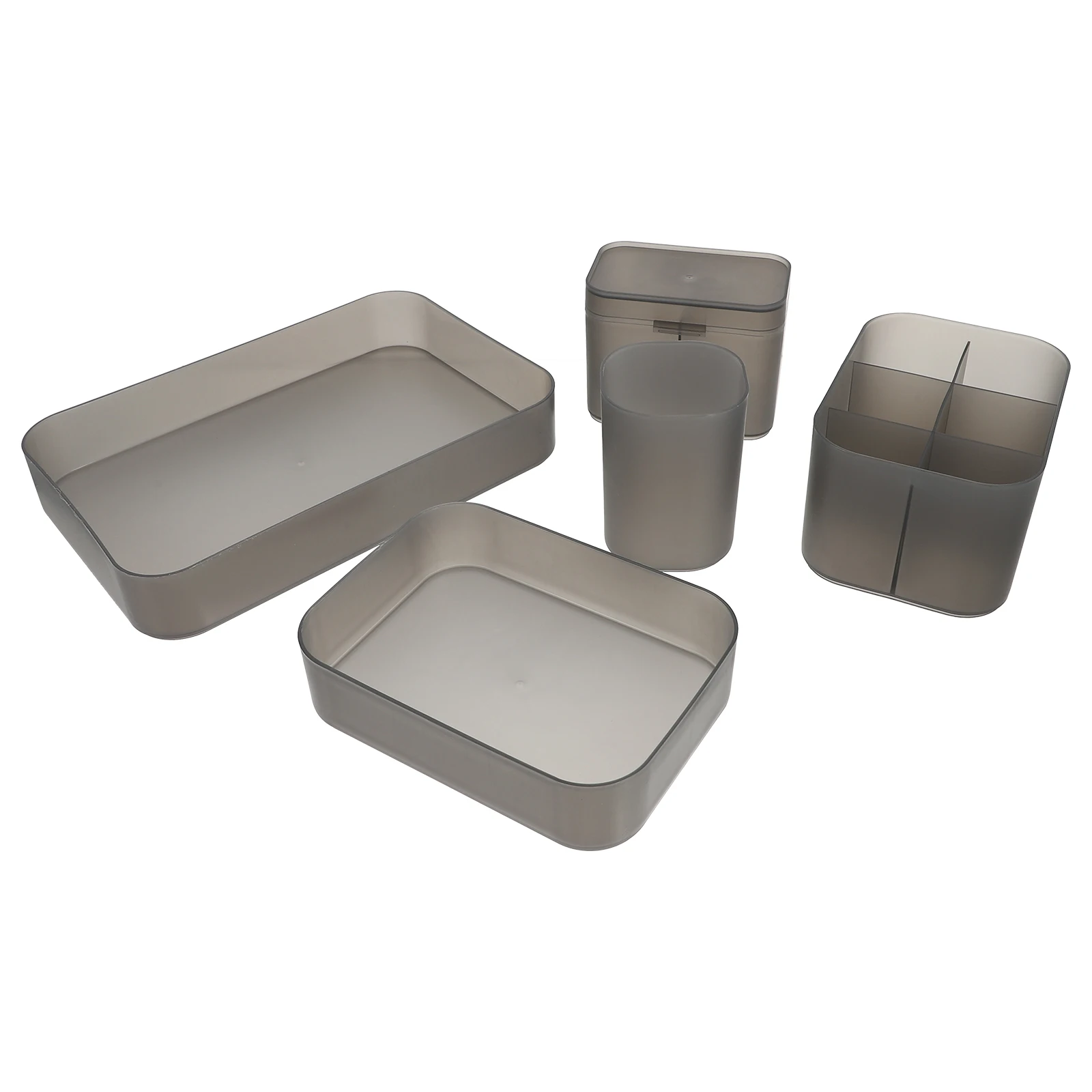 

Desk ganizer Storage Box Durable Plastic Material Long Life Multiple Grids Nail Brush Holder Pen Container Tool