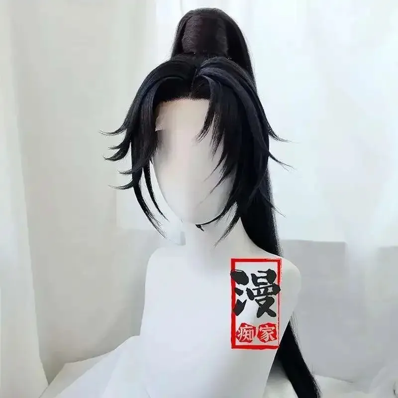 

2025 22 Mo Ran Styled Erha And His White Cat Master Chu Wanning Customized Halloween Gifts Black Hanfu Cosplay Wig