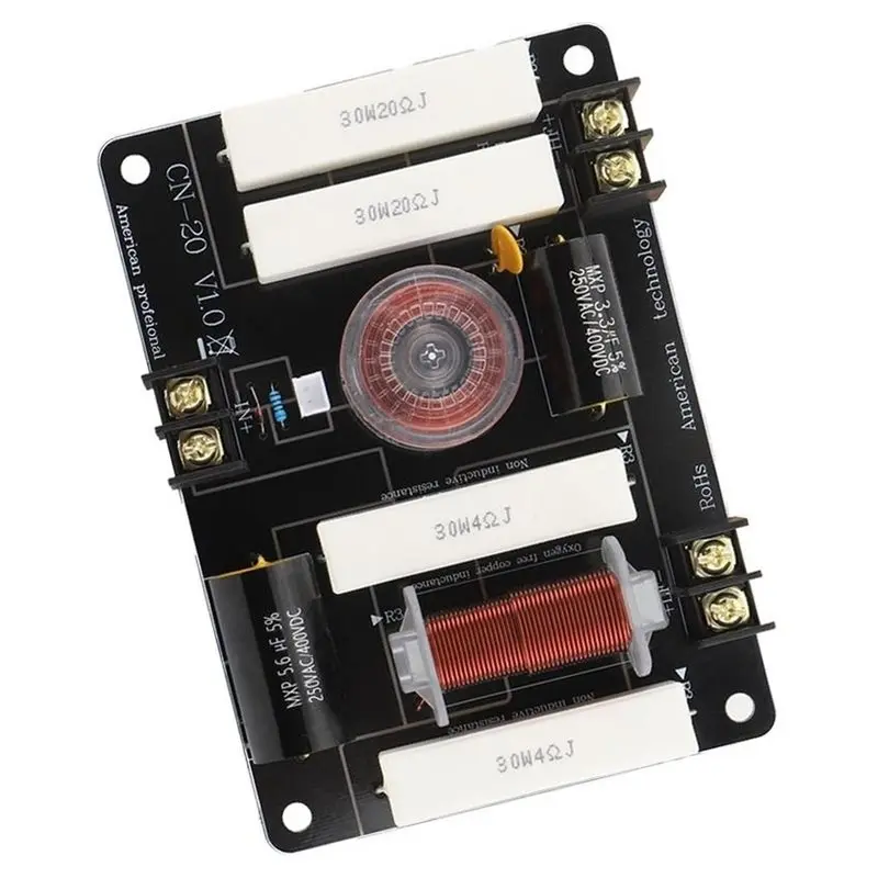 CN-20 2 Way Speaker Crossover 450W 3000Hz For 8-12 Inch Speakers 25-44Mm Tweeter Low High Treble-ELEC