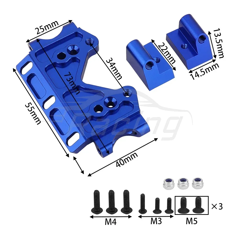 Mampara inferior delantera de aleación de aluminio, pieza de actualización de repuesto para 1/10 RC Traxxas Slash 2WD Rustler Stampede Bandit, piezas de coche