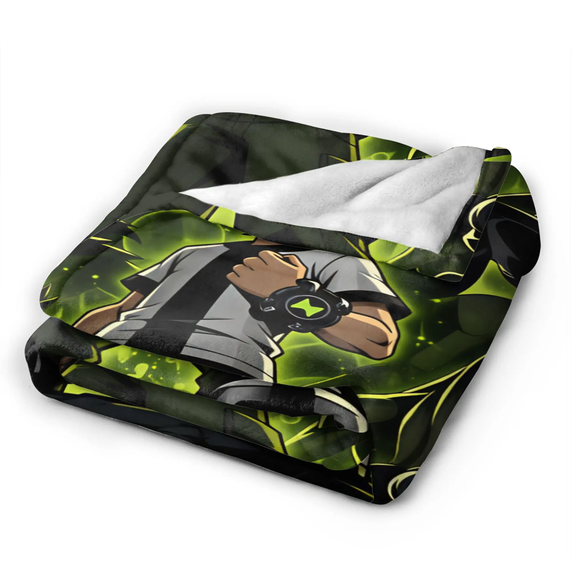 Soft Cozy Bedding Throws Travel Ben 10 Cartoon Blanket  Flannel Bedspread For Couch Chair Novelty Sofa Bed Cover
