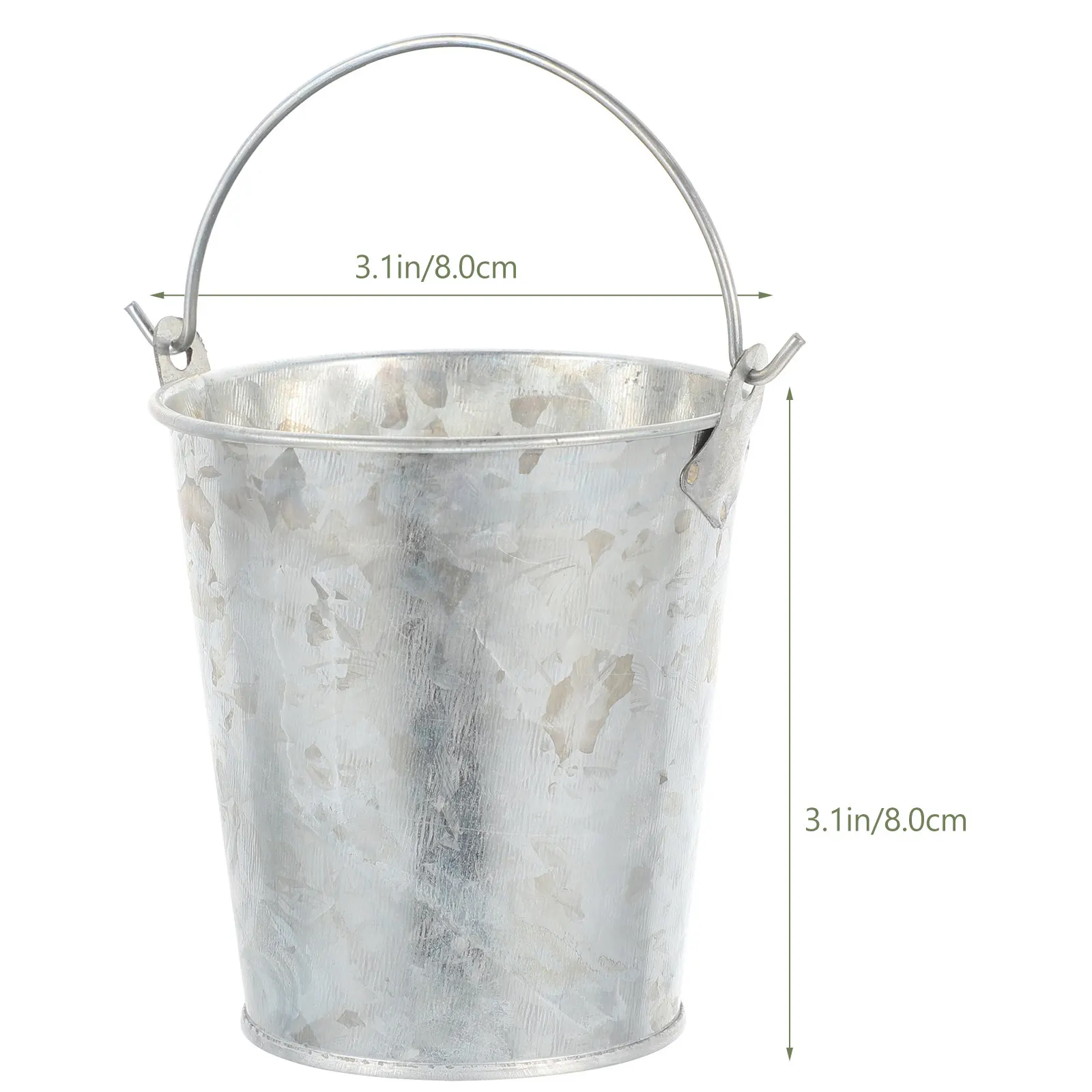 6Pcs Retro Iron Flower Bucket Small No Drain Hole for Indoor Desktop Balcony Garden Decor Portable Succulent