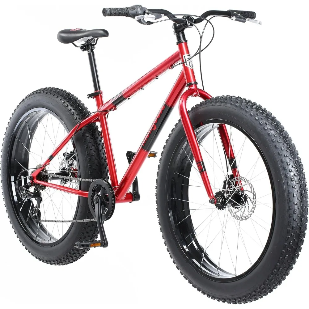 

Dolomite Fat Tire Mountain Bike, for Adult Men Women, 26 Inch Wheels, 4 Inch Wide Knobby Tires, 7-Speed, Steel Frame