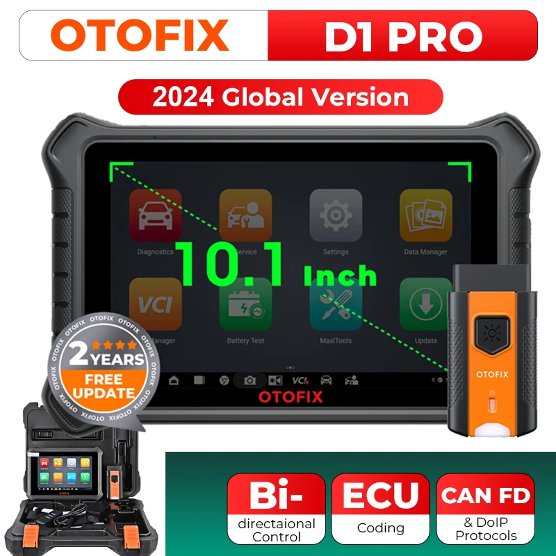 OTOFIX D1 PRO Diagnostic Scanner ECU Coding Bi-Directional Control Diagnostic Tools CANFD DoIP 2 Years Update Guided Functions 