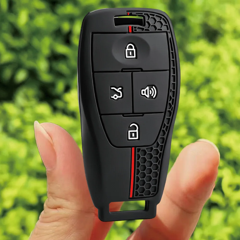 For BAIC BJ30 BJ40 BJ60 Silicone Car Key Fob Cover Scratch Resistant Precise Fit Non Slip Shock Absorbing