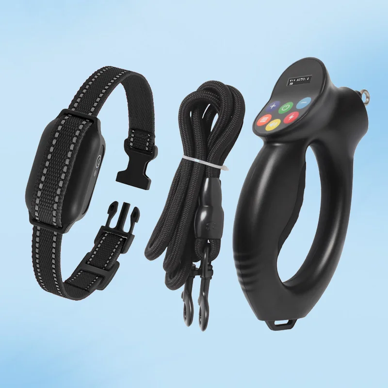 Anti-Pull Auto Pull-Sensing Remote Dog Training Collar Beep Vibration Rechargeable IP67 Waterproof for Small/Medium/Large Dogs
