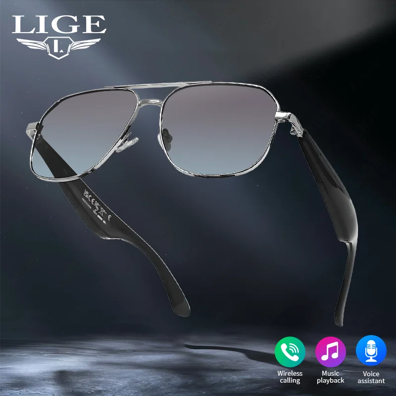 

GY100 Smart Glasses 100+ Online Language AI Automatic Dialogue Translation Bluetooth Glasses With Speaker Sports UV Protection