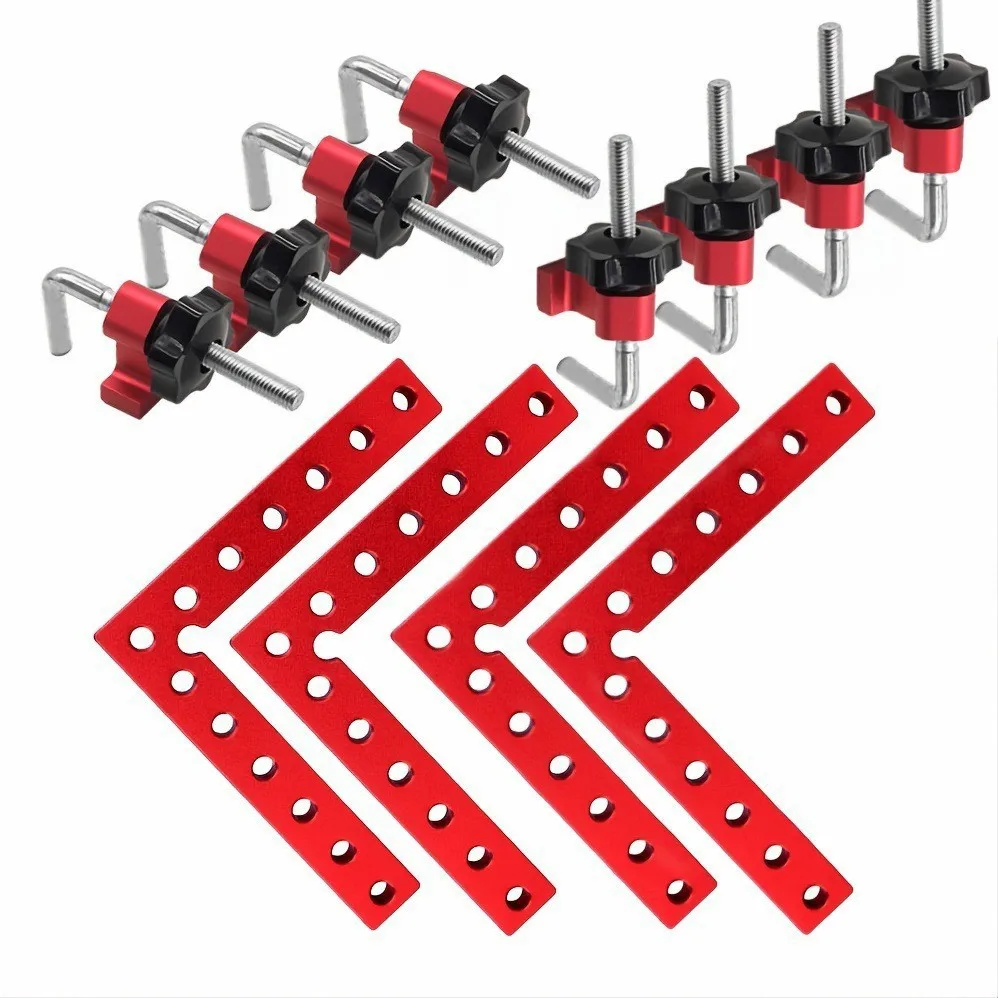 Aluminum Alloy 90 Degree Right Angle Clamp Plastic Box Pack Woodworking Corner Fixing Positioning Tool