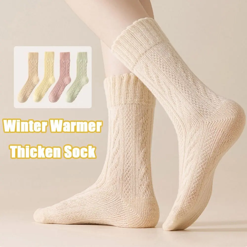 

New Thicken Winter Warmer Sock Floor Socks Medium Tube Sock Imitation Cashmere Snow Socks Thick Needle Soft Sleeping Socks