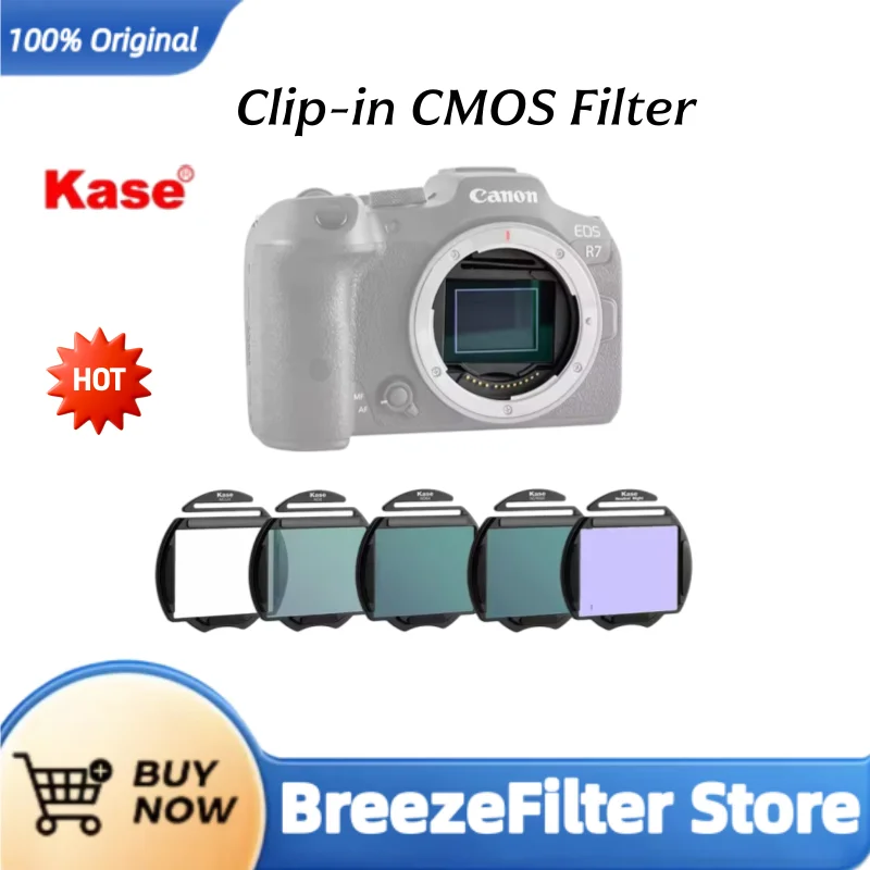

Kase Clip-in CMOS Filter for Canon RF Mount Mirrorless Camera EOS R R1 R3 R5 R5II R5C R6 R6II R7 R8 R10 RP, MC Optical Glass