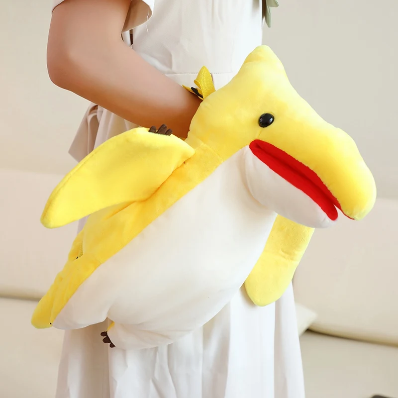 Cartoon Wings Dino Plushies Dolls Soft Stuffed Animals Pterosaur Kids Toys Funny Student Popular Backpack for Child Gifts Decor